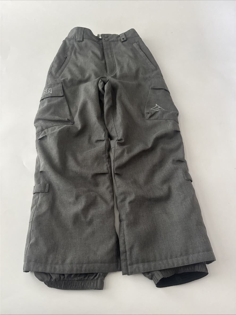 Burton Kids Snow Pants Boys Youth Medium Gray Cargo Insulated Ski Snowboard
